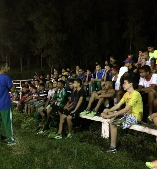 LaLigaPequena_3-29-16 Night Camp - Introduction in Stands (1)